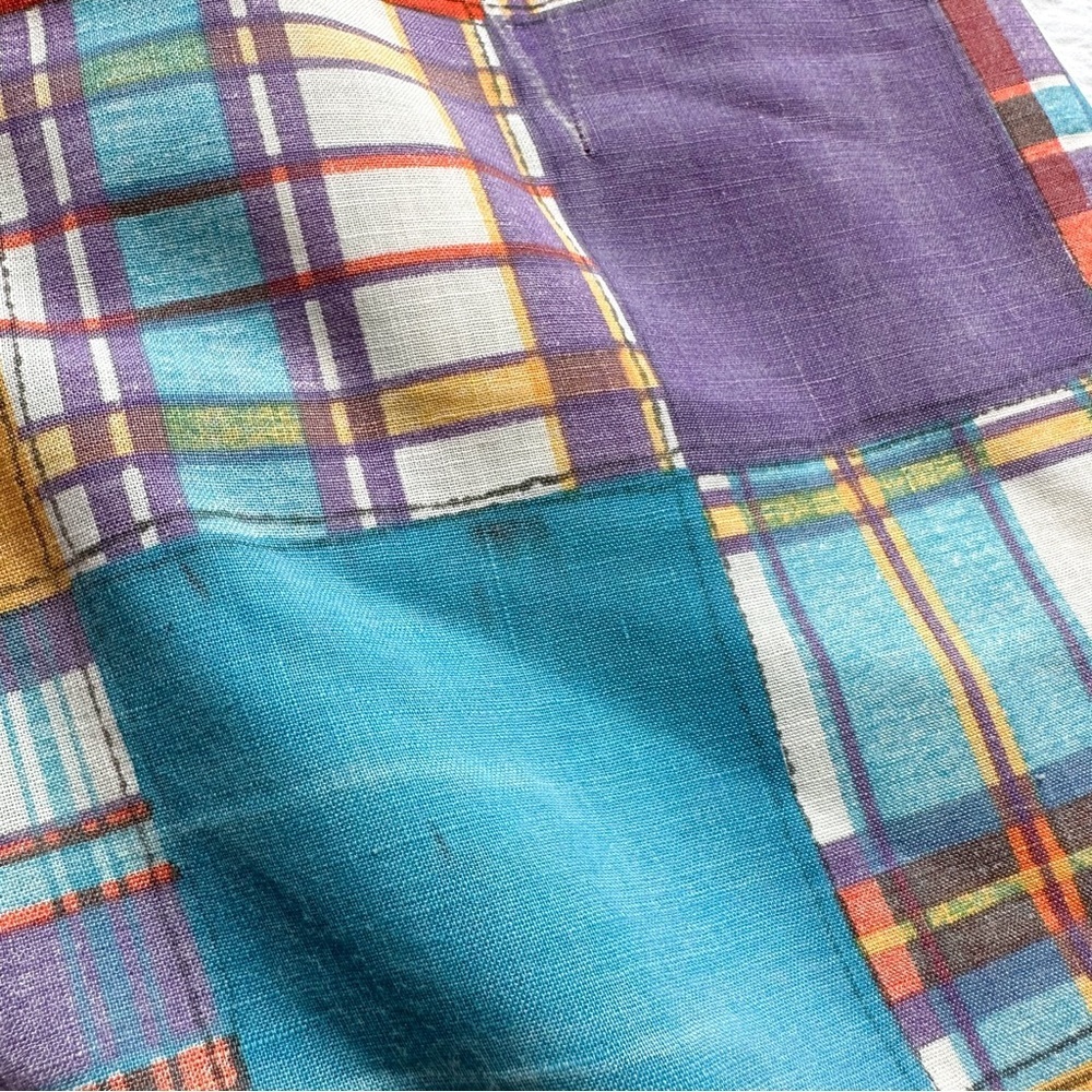 Vintage Handmade Patchwork Madras Bermuda Shorts … - image 8